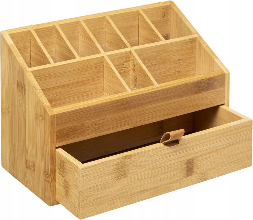 Asztali rendszerező rekeszekkel, barna