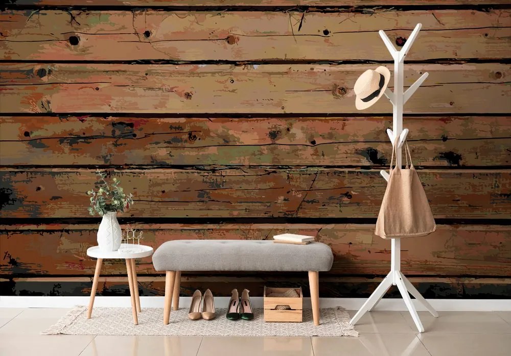 Öntapadó tapéta modern barna fa design