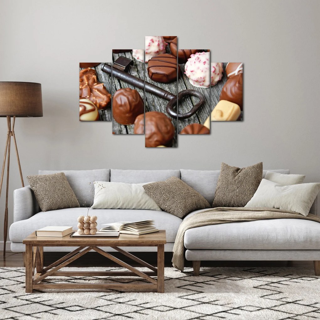 Csokoládé és a kulcs képe (150x105 cm)