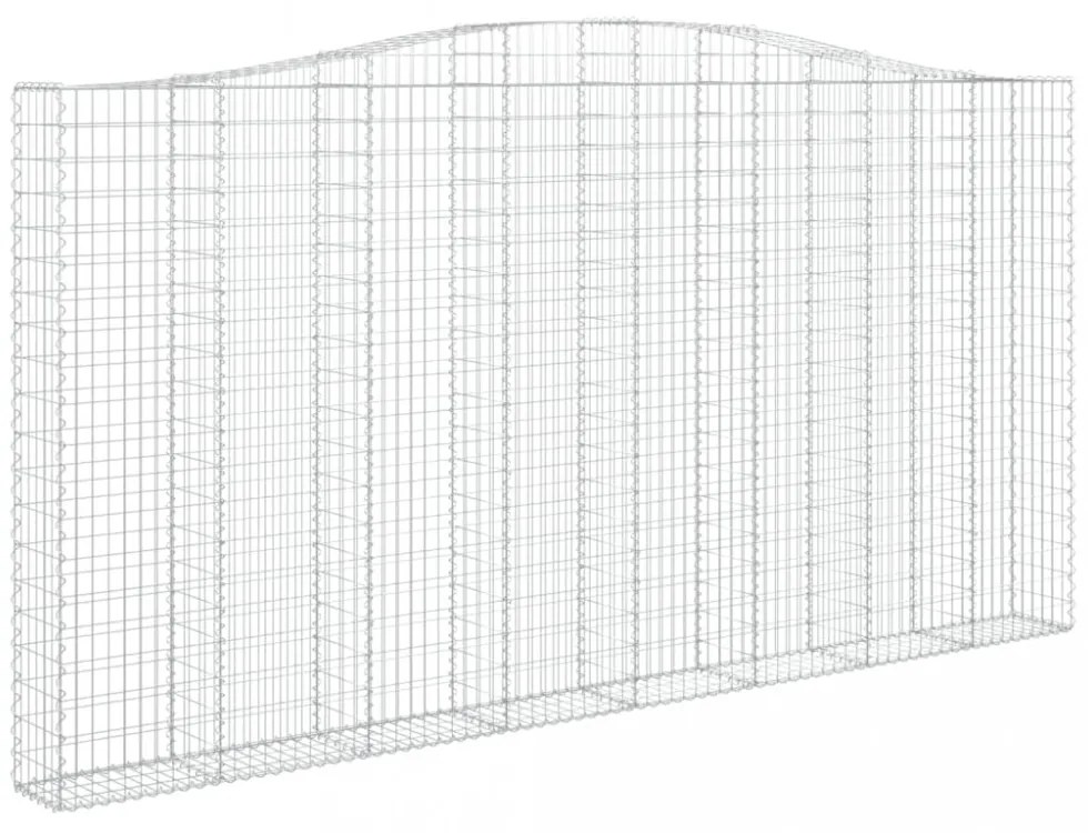íves horganyzott vas gabion kosár 400x30x200/220 cm