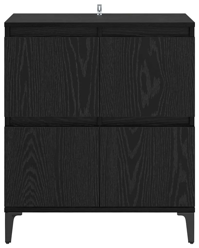 Széf Fekete tölgy 60 x 35 x 70 cm Műszaki fa és vas