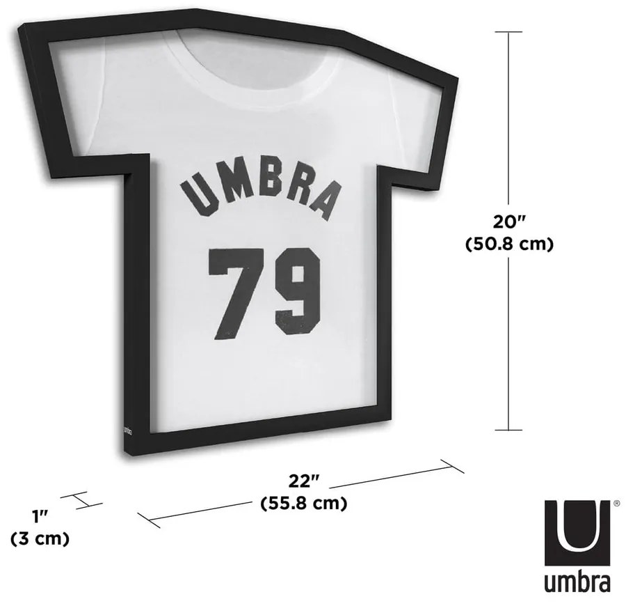 Fekete műanyag fali képkeret 50x54,5 cm T-Frame – Umbra