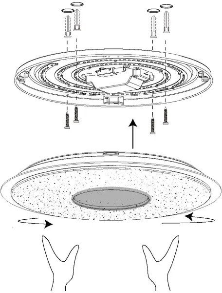 Eglo 98768 - LED RGB fényerő-szabályozó mennyezeti lámpa LANCIANO-C LED / 38W / 230V + RC
