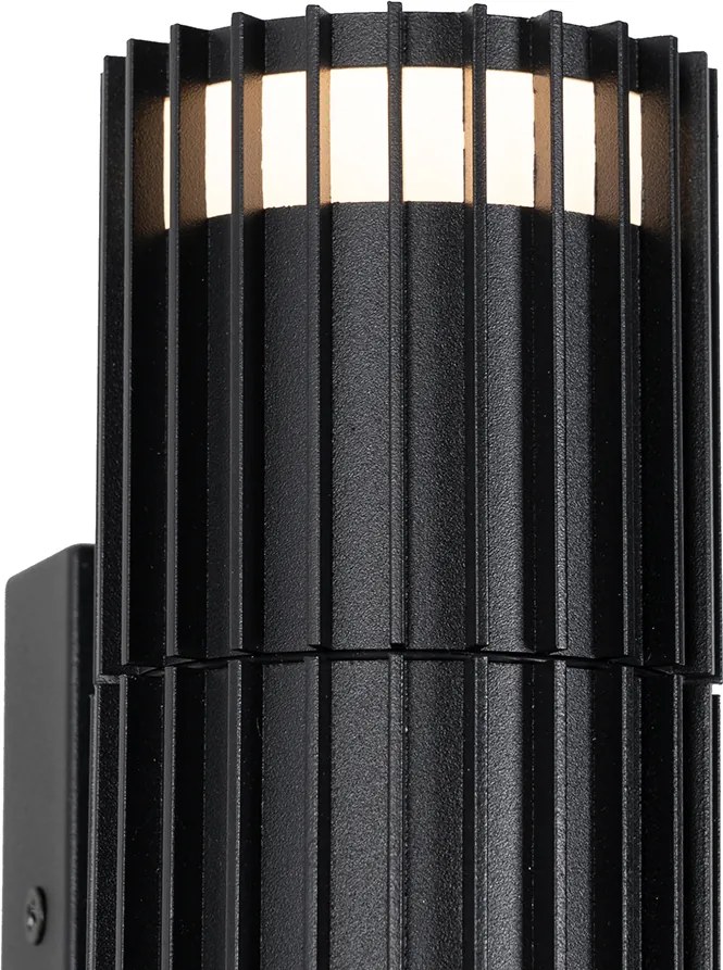 Design kültéri fali lámpa fekete 2-lámpás IP44 - Boris