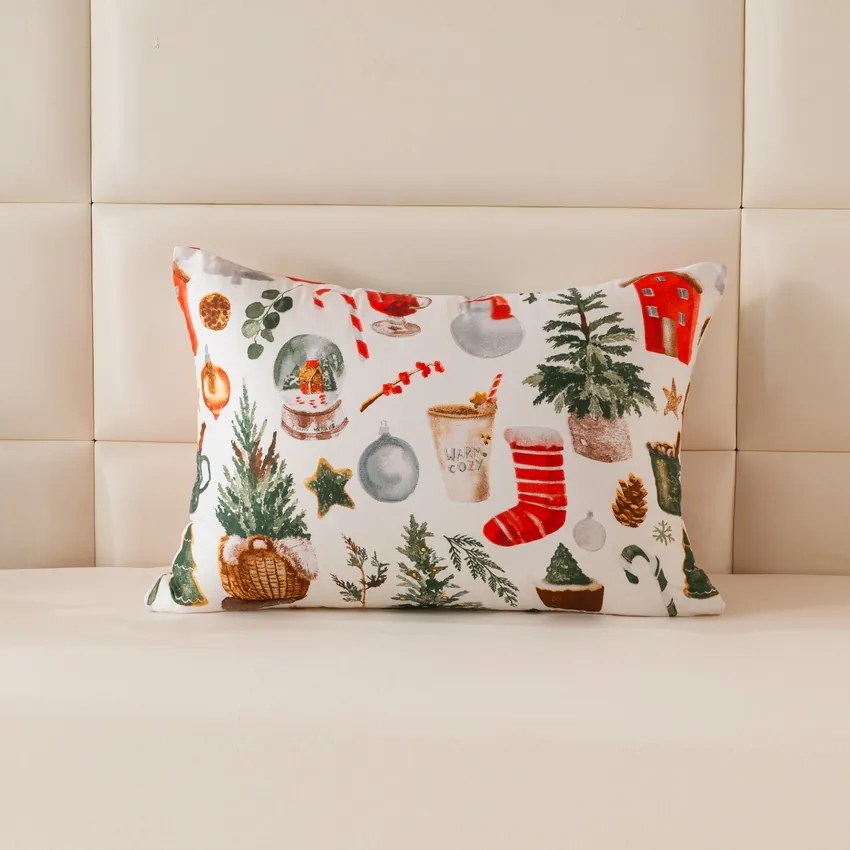 Mikroszálas párnahuzat FESTIVE MAGIC 70x90 cm, fehér