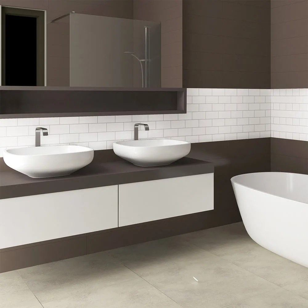 Csempematrica szett 30 db-os 20x10 cm Subway Tiles White – Ambiance