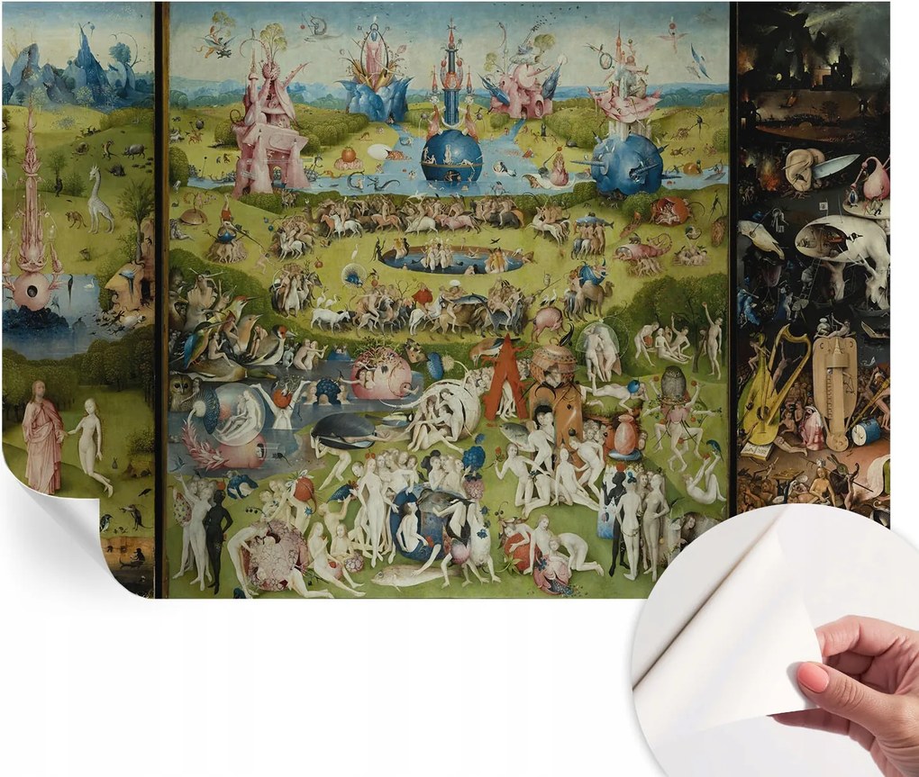 Öntapadós tapéta Divatos 3D fali ragasztóval Rejtélyes kert 104x70 cm