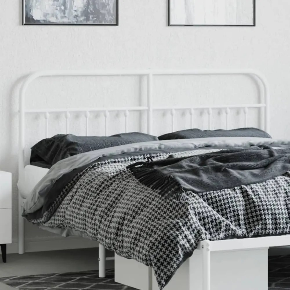 fehér fém fejtámla 180 cm