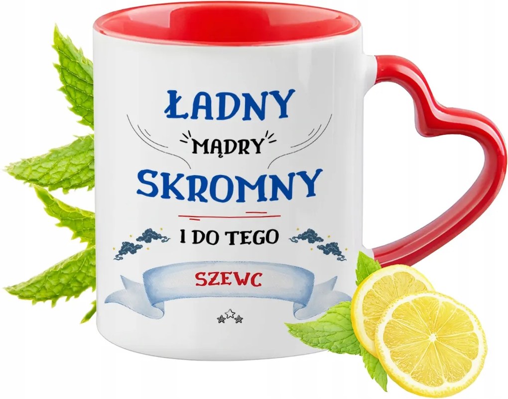 Cipésznek Piros Bögre Szív Alakú Füllel Ajándék