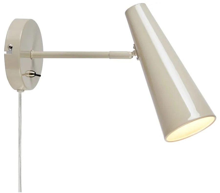 Szürkésbézs konnektorhoz csatlakoztatható fali lámpa Peak – Markslöjd