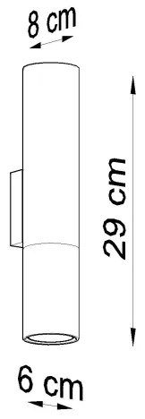 Sollux SL.0950 - Fali lámpa LOOPEZ 2xGU10/10W/230V fekete/arany