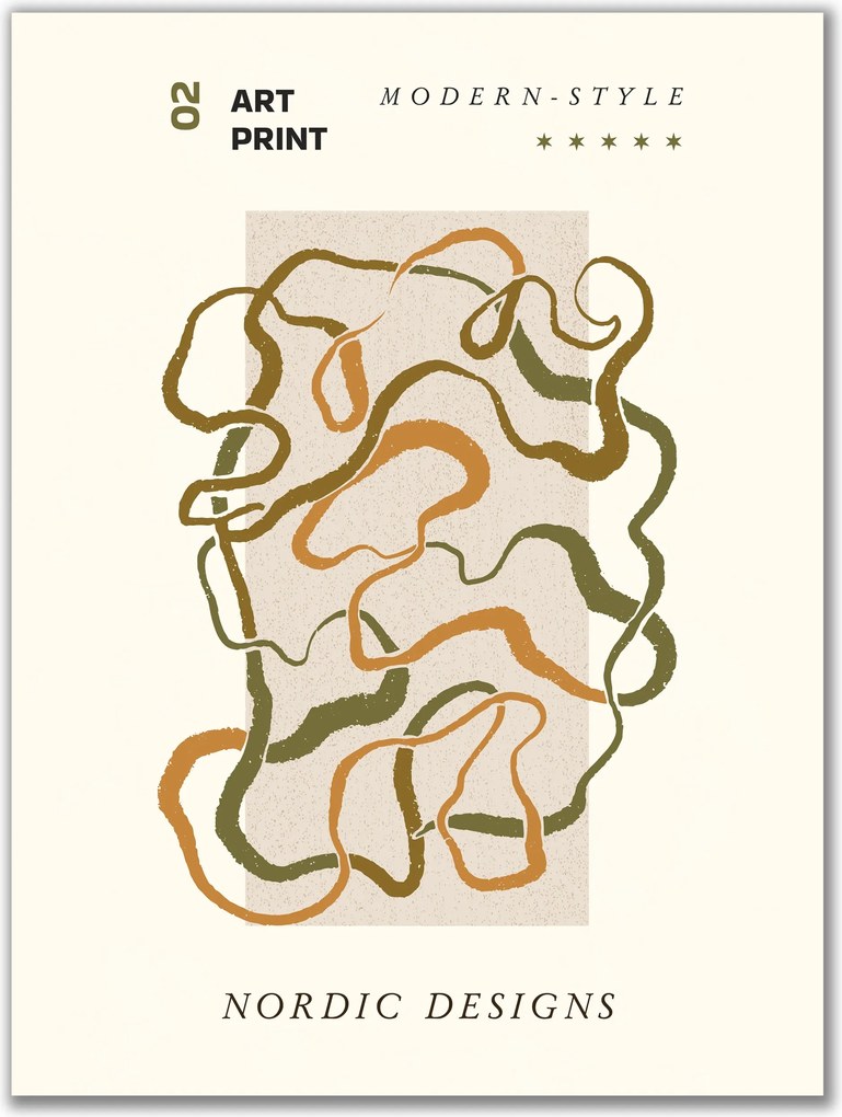 Boho modern Poszter 30x40cm art #T5