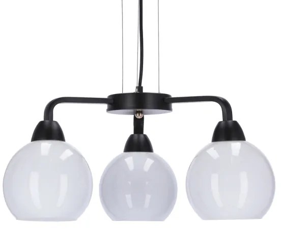 Csillár zsinóron CALDERA 3xE27/60W/230V fekete