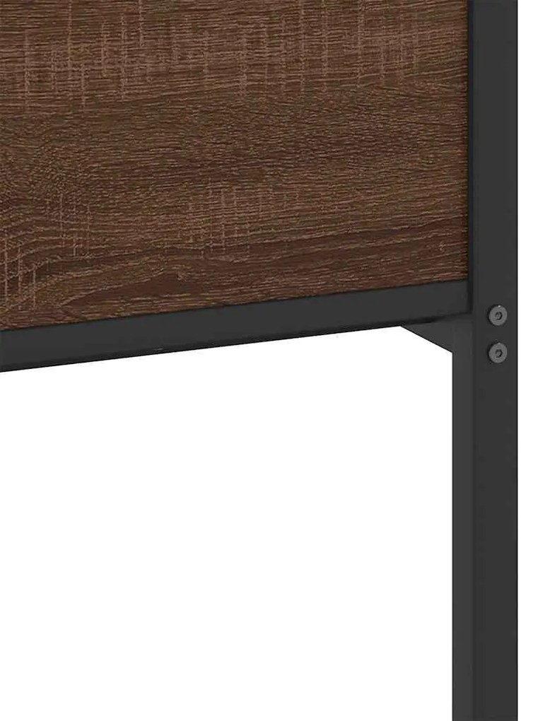 barna tölgy színű szerelt fa ágykeret matrac nélkül 80x200 cm