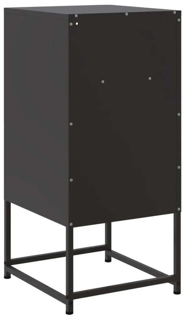 2 db fekete acél éjjeliszekrény 36 x 39 x 78 cm