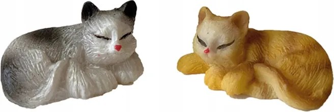 Állatok A Karácsonyi Betlehemhez '2 Alvó Macska' 9-12CM-ES Figurákhoz