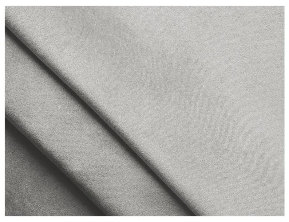 Világosszürke kárpitozott ágyneműtartós franciaágy ágyráccsal 140x200 cm Hauke – Makamii