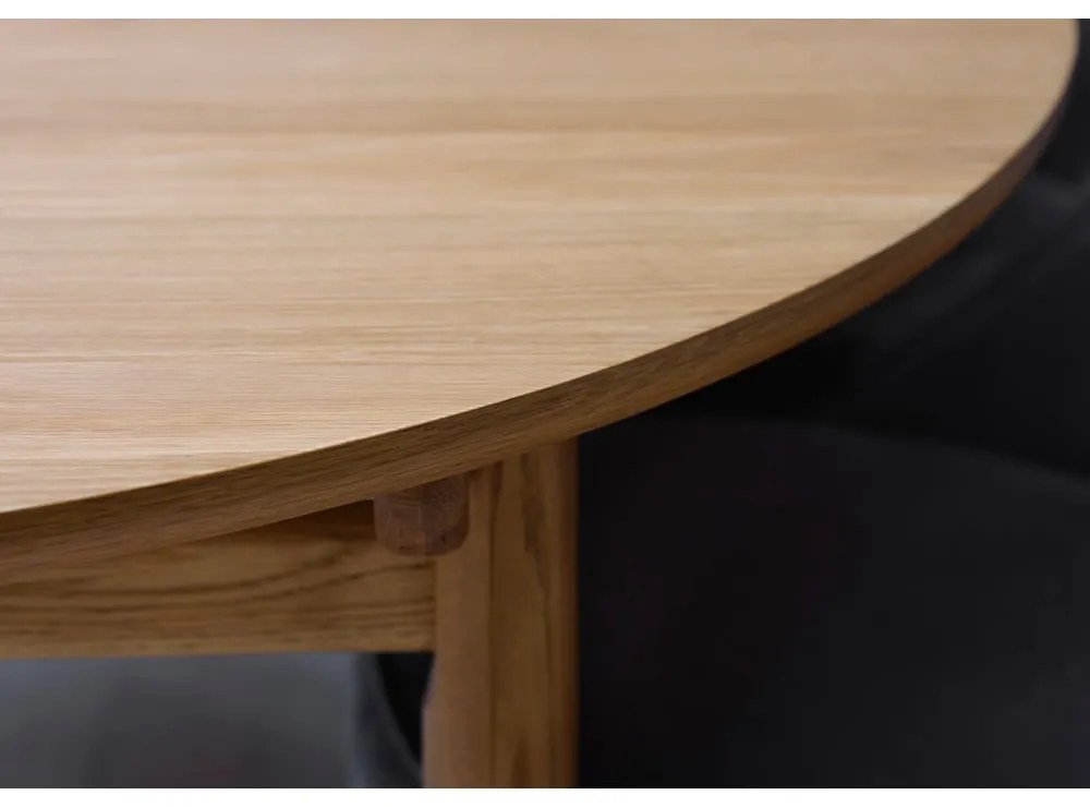Bővíthető étkezőasztal tölgyfa dekorral 100x190 cm Carno – Unique Furniture