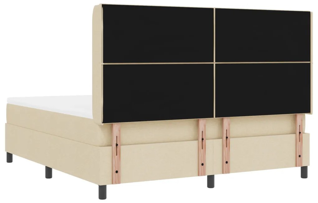 Boxspring ágy matraccal - Krém 180x200 cm Szövet