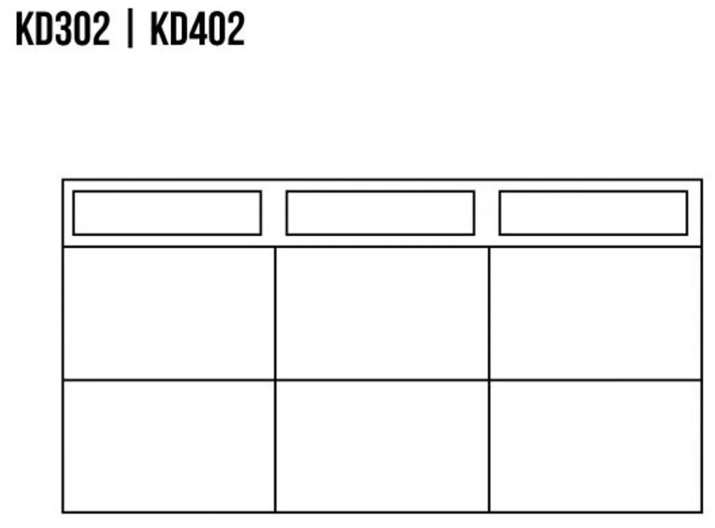 Komód KD402 Szürke