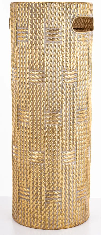 Derby design Esernyőtartó, arany fém, 55x20x20cm