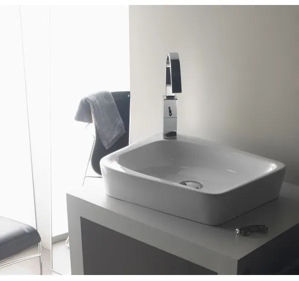 Bathco 4001 - Ráültethető mosdó ARAGON 50x40,5 cm porcelán/fehér