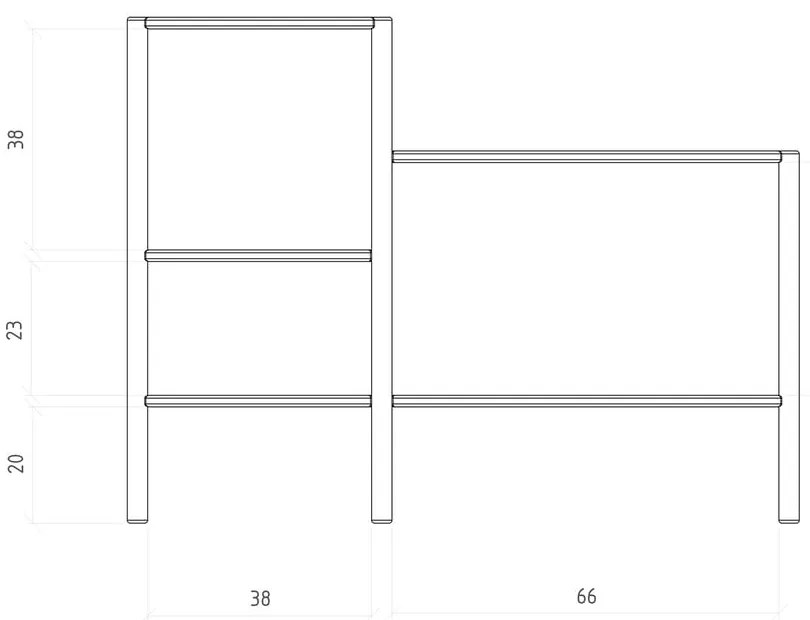 Natúr színű tölgyfa könyvespolc 115x86 cm Pola – The Beds