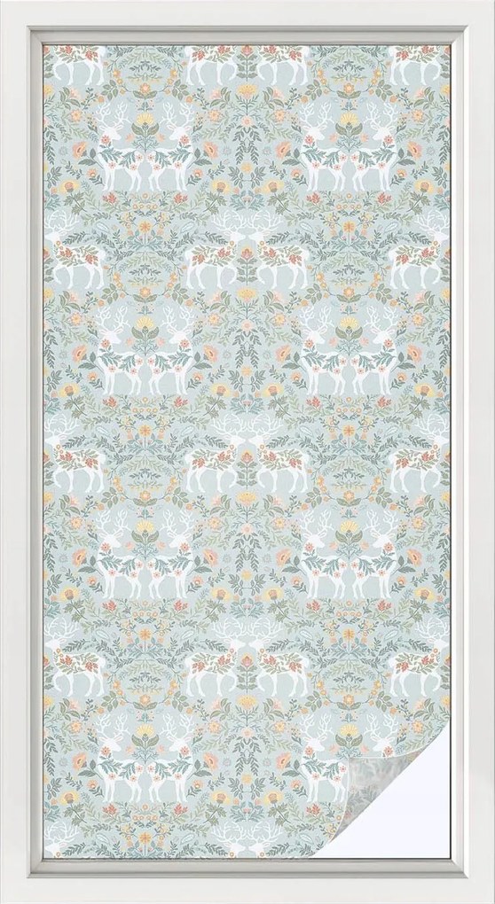 Szélvédőfólia Ablakvédő Szarvas virágok 50x100 cm