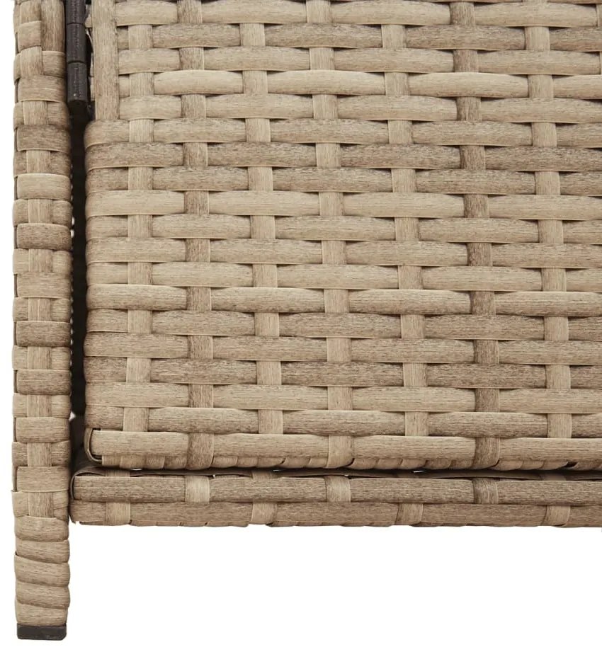 bézs polyrattan kerti tárolószekrény 83x45x76 cm