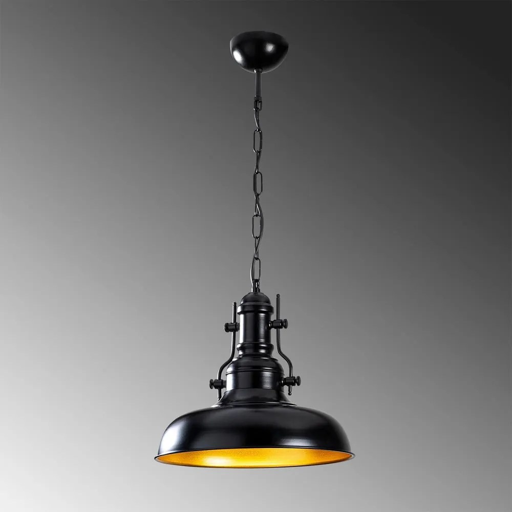 Fekete függőlámpa fém búrával ø 32 cm Berceste – Opviq lights