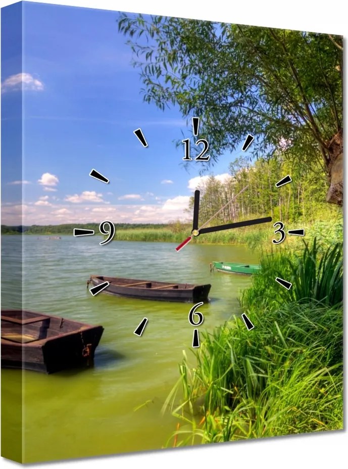 Falióra 30x40 Tó Csónakok Tájkép
