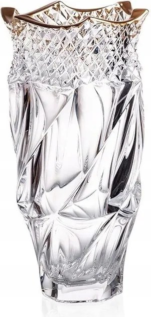 Kristály váza 30 cm Flamenco Pyramid&amp;Gold