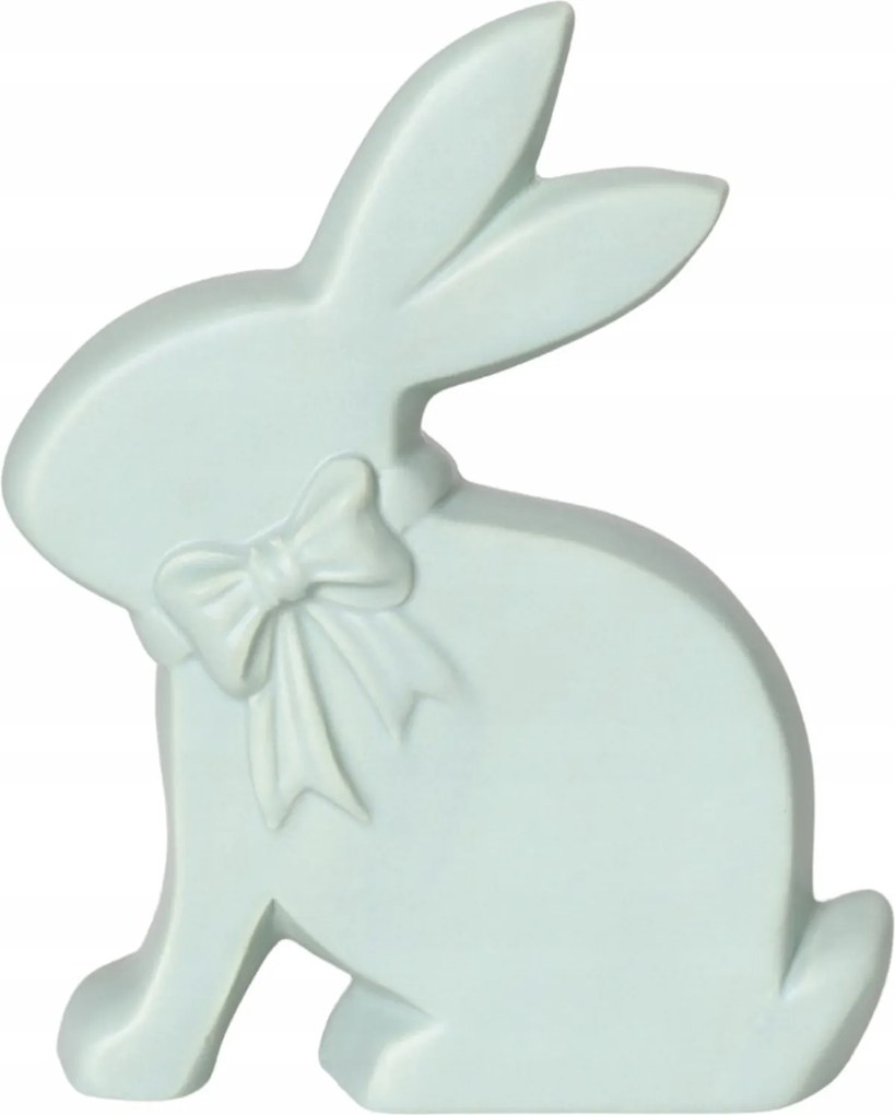 Kerámia Nyuszi Zöld 11,5x4x13 cm Húsvéti Dekoráció