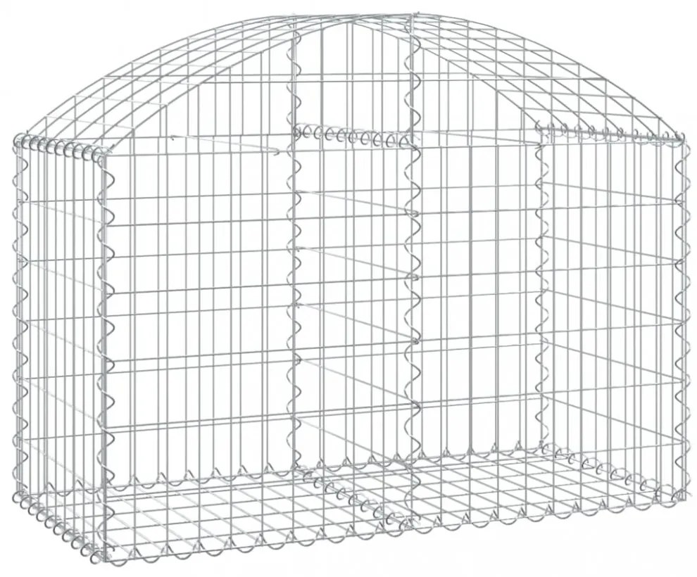 íves horganyzott vas gabion kosár 100x50x60/80 cm
