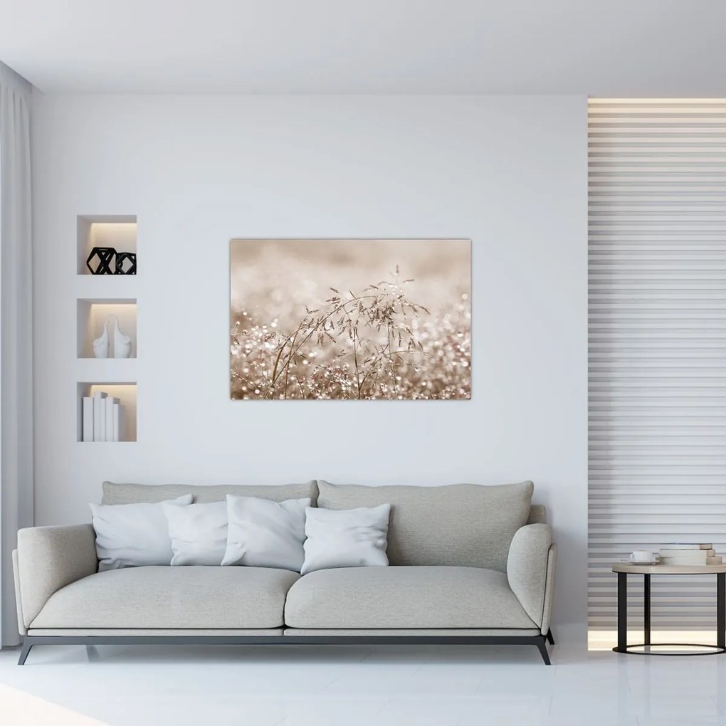 Kép - rét barna árnyalatokban (90x60 cm)