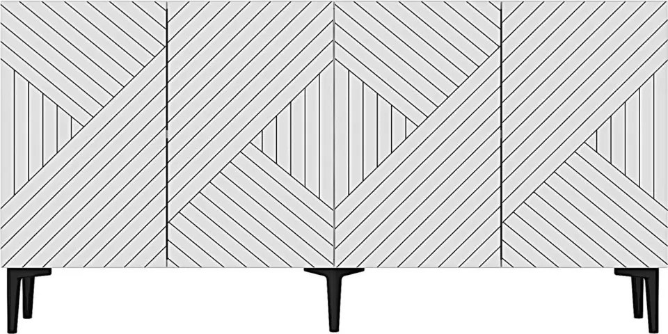 Ferro komód, fehér, 150 cm