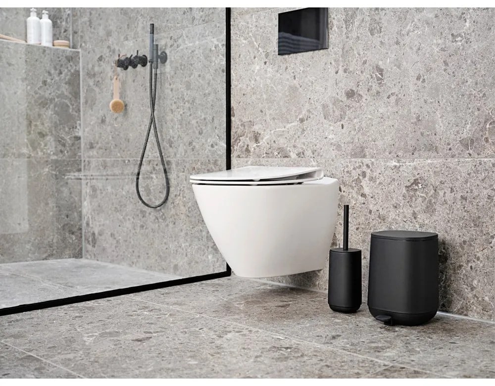 Fekete beton WC-kefe Time – Zone
