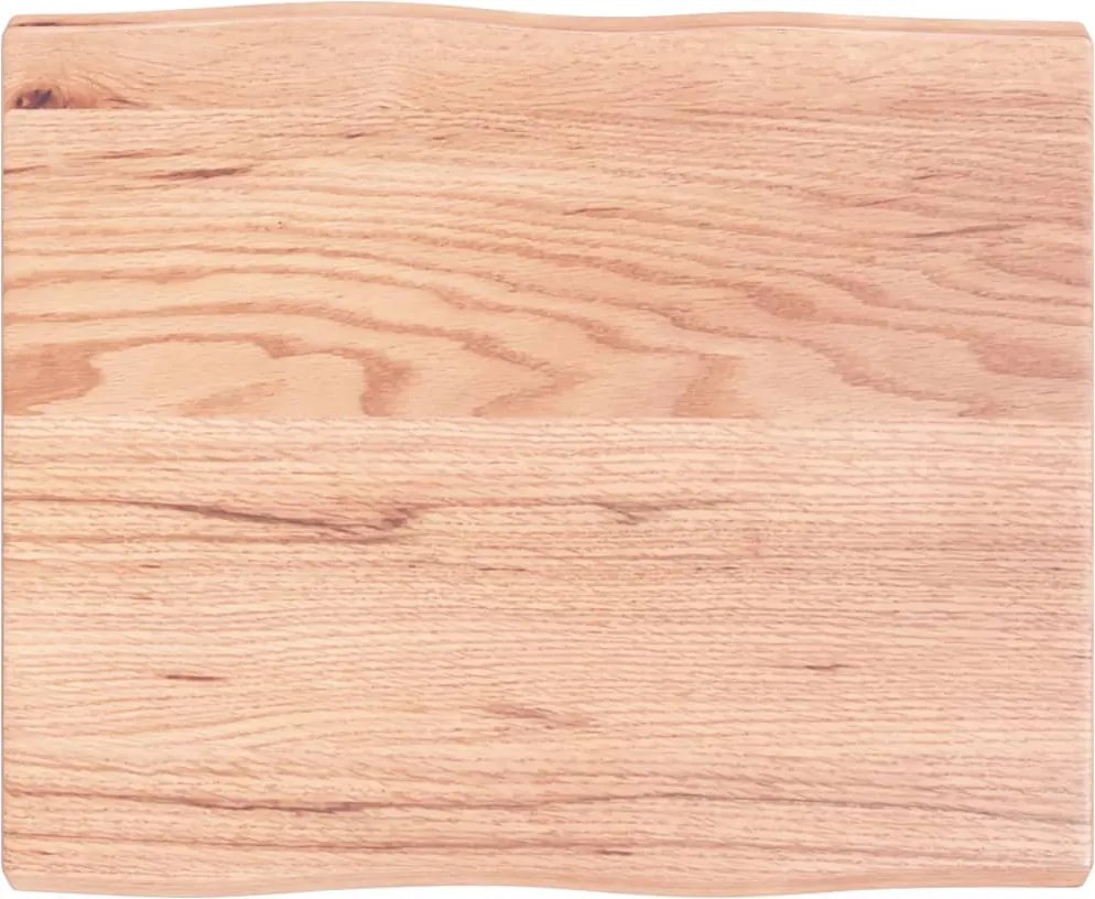 vidaXL világosbarna asztallap 60x50x(2-4) cm kezelt tömör élőszegélyes