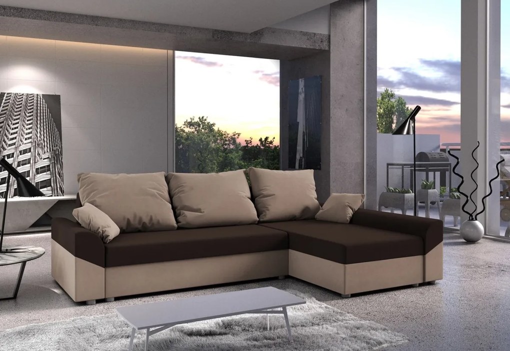 VIVIANA ágyázható sarok ülőgarnitúra 243x85x139, mikrofázis 20/5, jobb