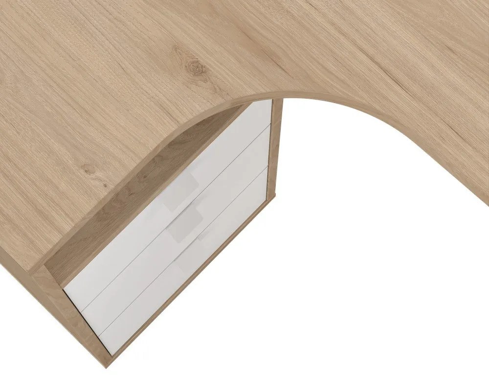 Íróasztal tölgyfa dekoros asztallappal 100x150 cm Sign – Tvilum