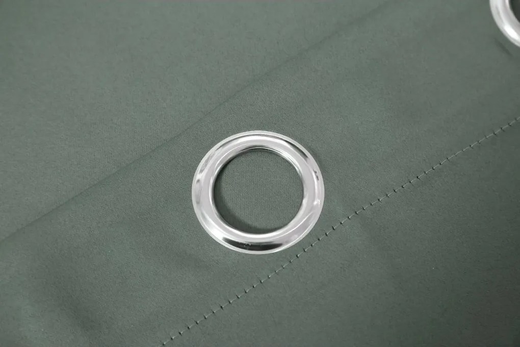 Függöny OXFORD 140x270 cm, szürkészöld Felfüggesztés: Hullámos sínszalag