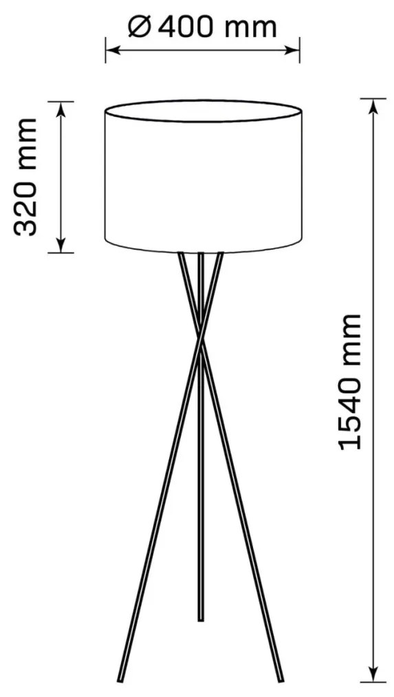 Polux TEKLA 325815 Állólámpa 1x20W/E27 IP20