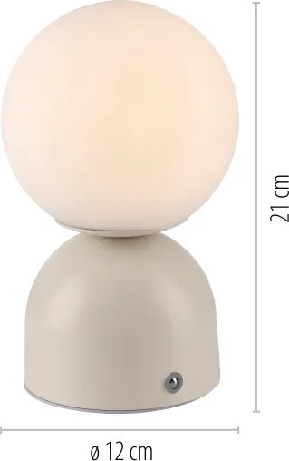 Schöner Wohnen 19218-39 - LED fényerőszabályzós asztali lámpa RUDI LED/1,2W/5V szürke