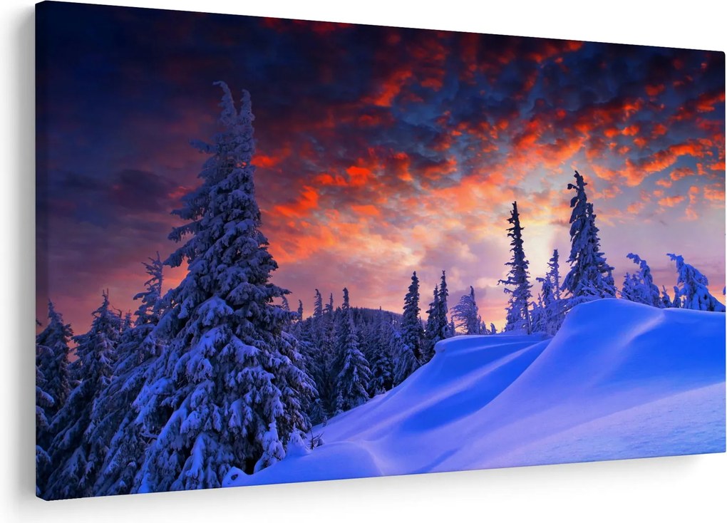 Kép - Téli szürkület (90x60 cm)