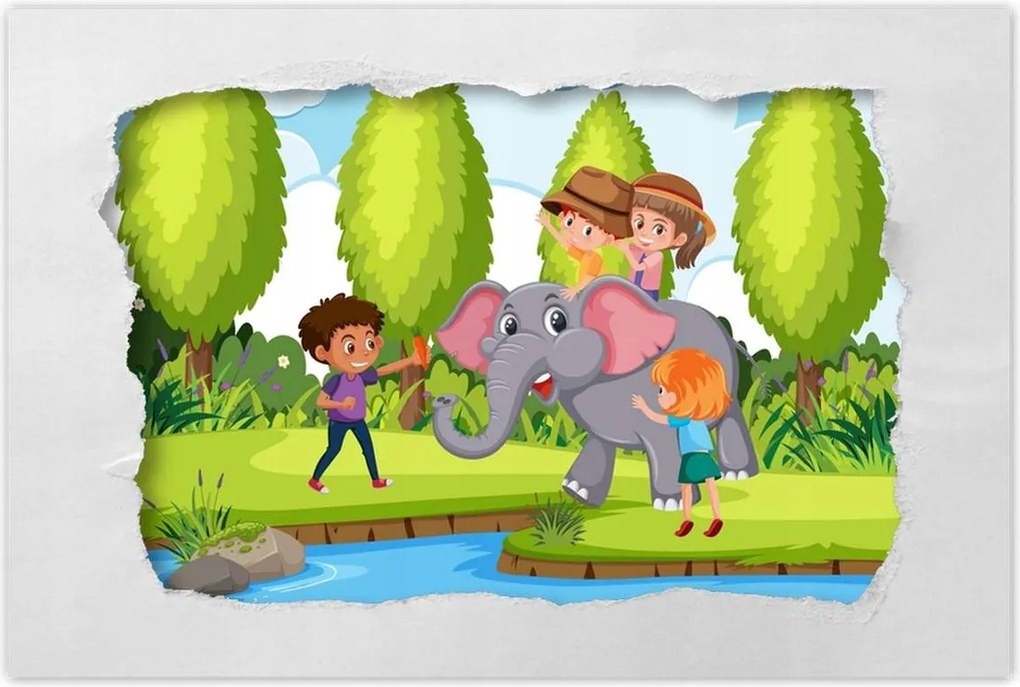 Poszterek 90x60 Állatkert Állatok Szafari Elefánt