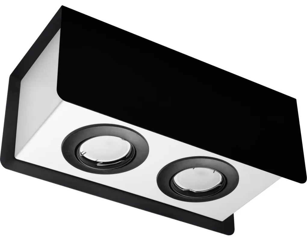 SOLLUX SL-0410 STEREO Kocka Mennyezeti Lámpa Fehér, Fekete GU10 IP20