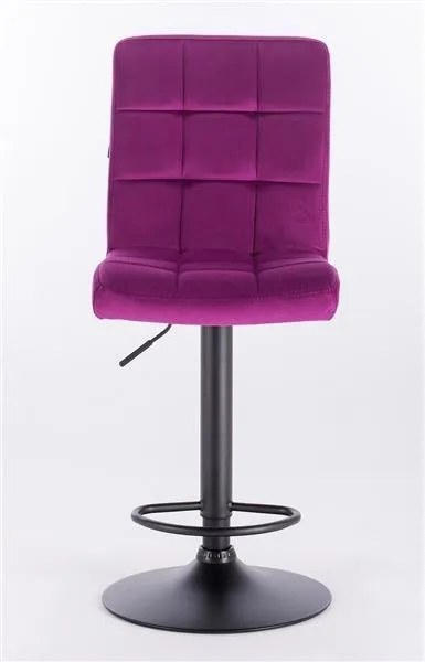 HR7009 Fukszia modern velúr szék fekete lábbal