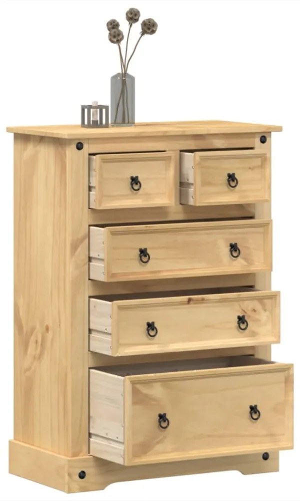 Corona tömör fenyőfa komód 80 x 43 x 114 cm