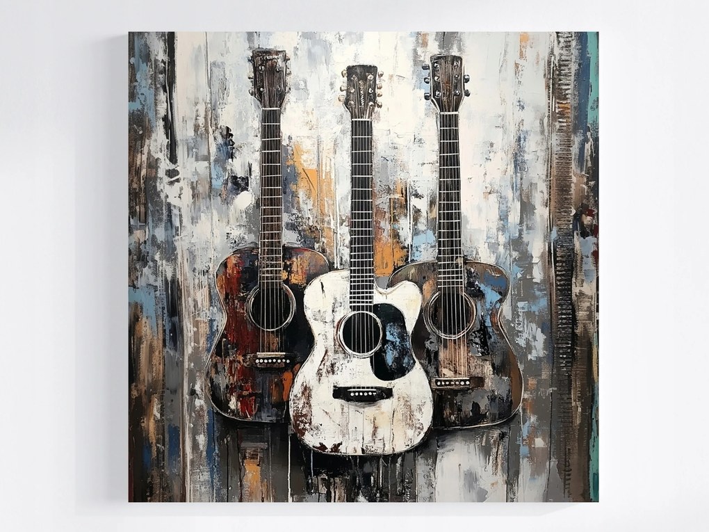 Vászonkép Canvas Művészet Zene Hangszer Gitár Textúra 80x80