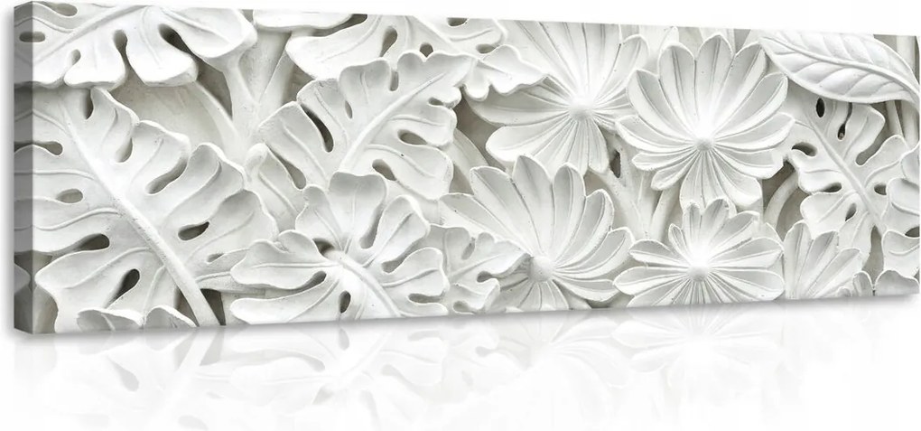 Vászonkép 145x45 Fehér Hó Finomság Fehér Virágok Finomság Minimalizmus